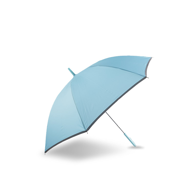 Pongee สีฟ้าสดขนาดเล็กพร้อมร่มตรงแถบสะท้อนแสง-0E6B0037