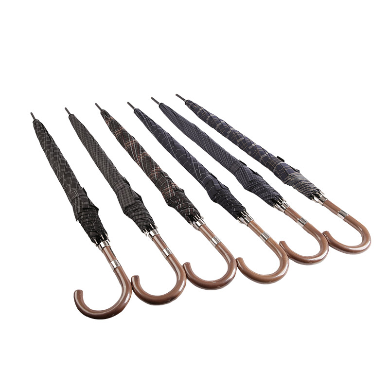 น้ำหนักเบาและเหมาะสำหรับผู้ชาย Pongee Straight Umbrella-0E6B0362