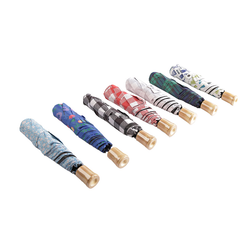 มินิหลายรูปแบบ Pongee พร้อมเคลือบร่มสามตอน-0E6B0423