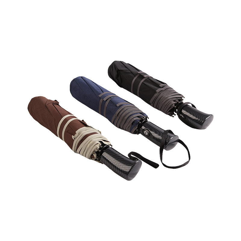 Business Style Coffee Pongee ร่มพับสามตอน-0E6B0471