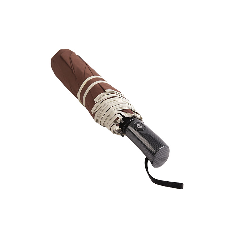 Business Style Coffee Pongee ร่มพับสามตอน-0E6B0471