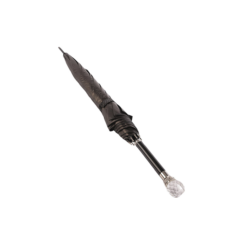 ที่จับเกรดบรรยากาศ Pongee พร้อมร่มตรงเคลือบสีดำ-0E6B0733