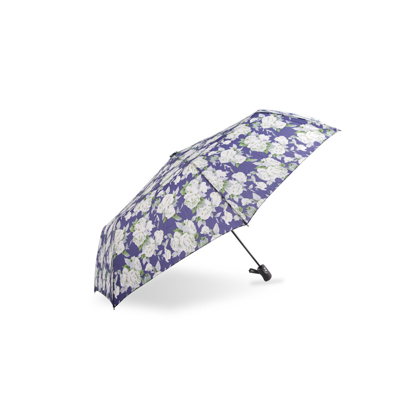 Vintage Star Print Pongeer ร่มพับ 3 ตอน-0E6B0757