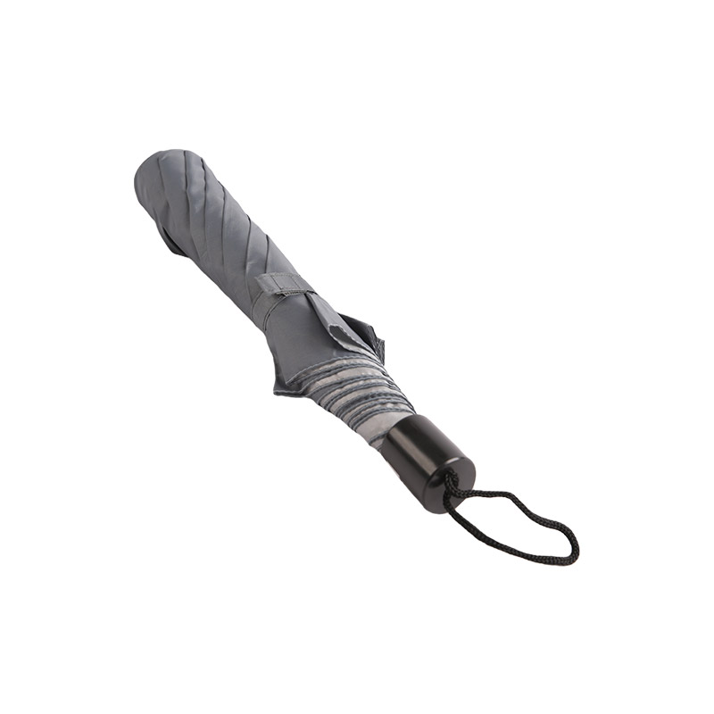 Simple Pure Silver Metal ร่มพับ 2 ตอน-0E6B0782